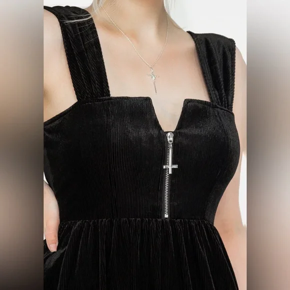 NWT Disturbia Heartless Zip Front Midi Dress Size US 14 / UK 18 - Picture 4 of 7